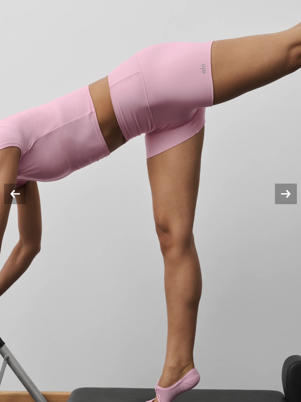 ALO Yoga High-Rise Bike Shorts in Soft Pink